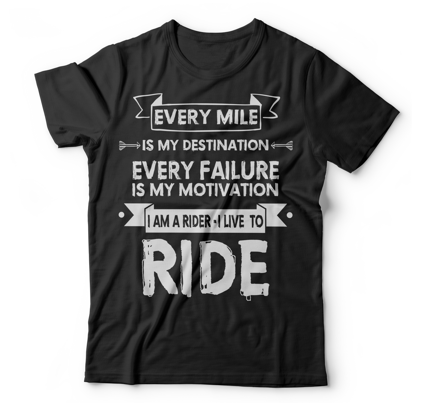 Every mile is my destination every failure is my motivation t-shirt - Premium  from MyDesigns - Just $19.95! Shop now at Lees Krazy Teez