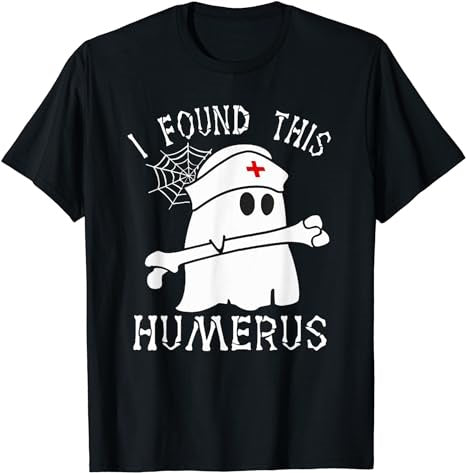 I Found This Humerus Funny Ghost Nurse Halloween T-Shirt - Premium t-shirt from MyDesigns - Just $19.95! Shop now at Lees Krazy Teez