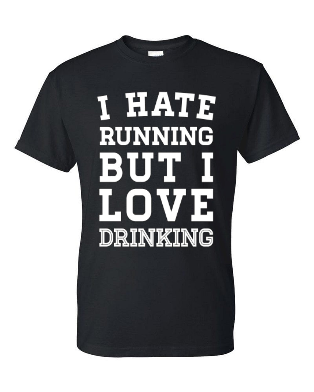 I hate running but i love drinking t-shirt - Premium t-shirt from MyDesigns - Just $19.95! Shop now at Lees Krazy Teez