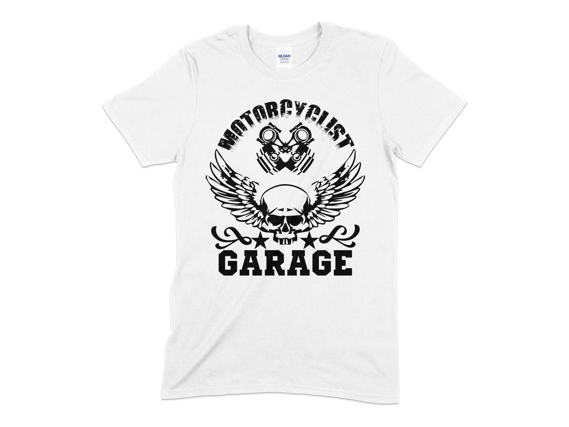 Motorycle garage skull Unisex t-shirt - Premium t-shirt from MyDesigns - Just $19.95! Shop now at Lees Krazy Teez