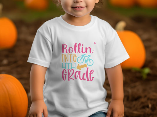 Rollin into 4th grade girls youth t-shirt - Premium t-shirt from MyDesigns - Just $19.95! Shop now at Lees Krazy Teez