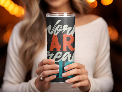 Work hard dream big 20oz skinny tumbler - Premium tumbler from MyDesigns - Just $29.95! Shop now at Lees Krazy Teez