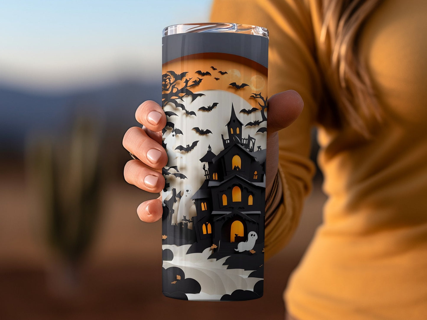 Ghost Halloween party tumbler wrap 20oz skinny tumbler - Premium tumbler from MyDesigns - Just $26.95! Shop now at Lees Krazy Teez