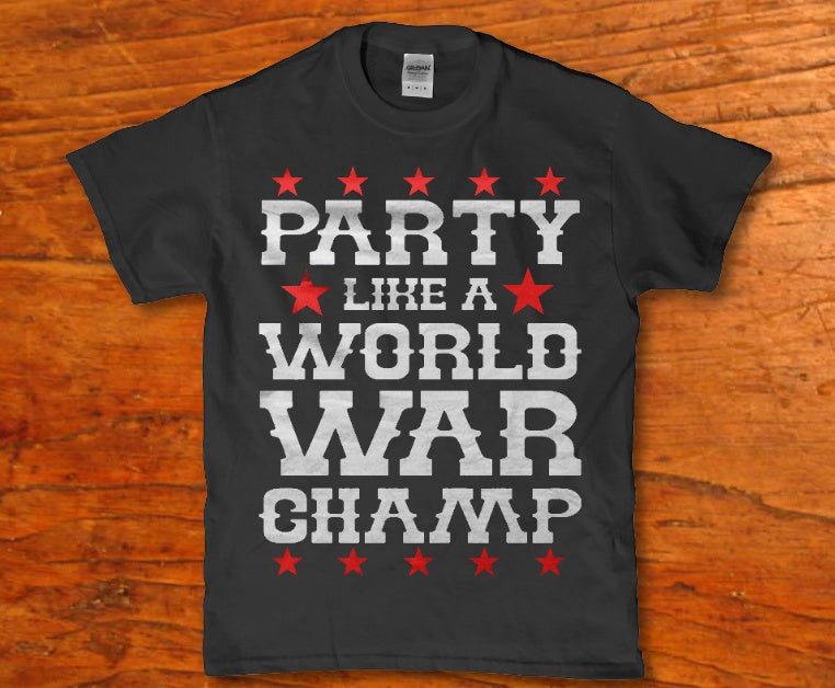 Party like a World war champ Men's t-shirt - Premium t-shirt from MyDesigns - Just $19.95! Shop now at Lees Krazy Teez