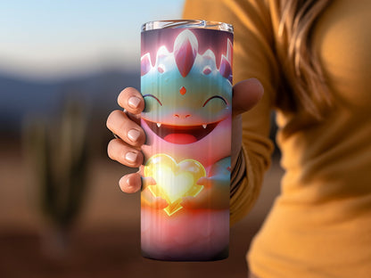 Cute tiny monster tumbler wrap 20oz skinny tumbler - Premium tumbler from MyDesigns - Just $26.95! Shop now at Lees Krazy Teez