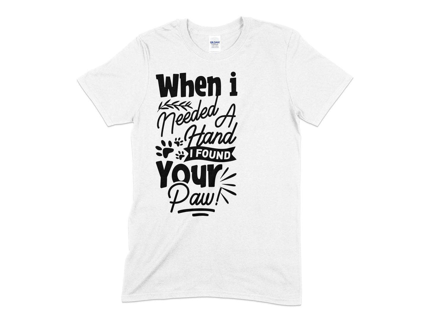 When I Need a Hand I Found Your Paw - Premium t-shirt from MyDesigns - Just $19.95! Shop now at Lees Krazy Teez