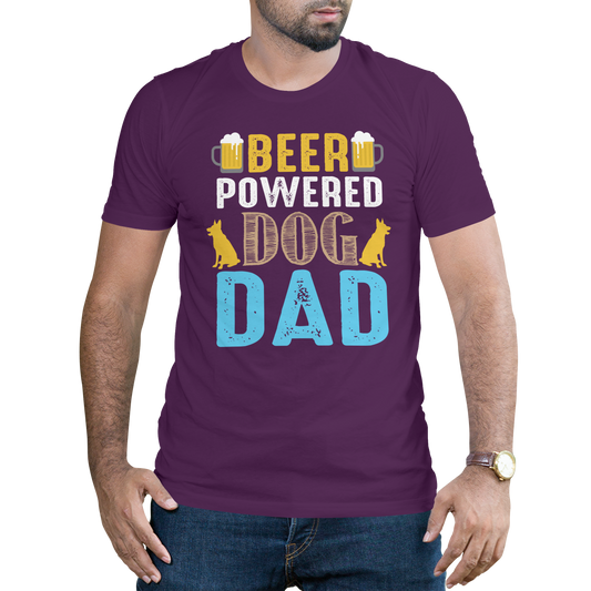 Beer powered dog Dad drinking Men's t-shirt - Premium t-shirt from Lees Krazy Teez - Just $24.95! Shop now at Lees Krazy Teez