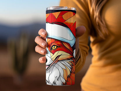 Dog in santa hat skinny awesome 20oz tumbler - Premium tumbler from MyDesigns - Just $26.95! Shop now at Lees Krazy Teez