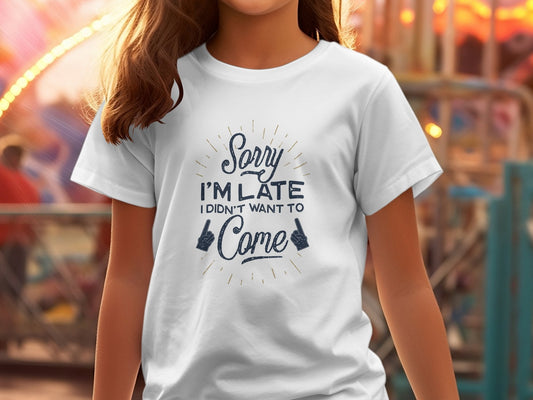 Sorry I'm late i dont want to come womens funny tee - Premium  from MyDesigns - Just $19.95! Shop now at Lees Krazy Teez