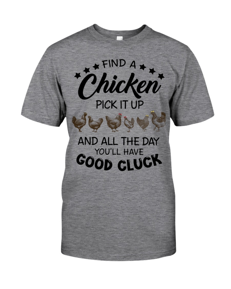 Find a chicken pick itup good cluck t-shirt - Premium t-shirt from MyDesigns - Just $19.95! Shop now at Lees Krazy Teez