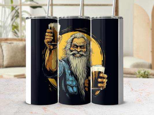 Old amn drinking beers 20oz skinny tumbler - Premium tumbler from MyDesigns - Just $26.95! Shop now at Lees Krazy Teez