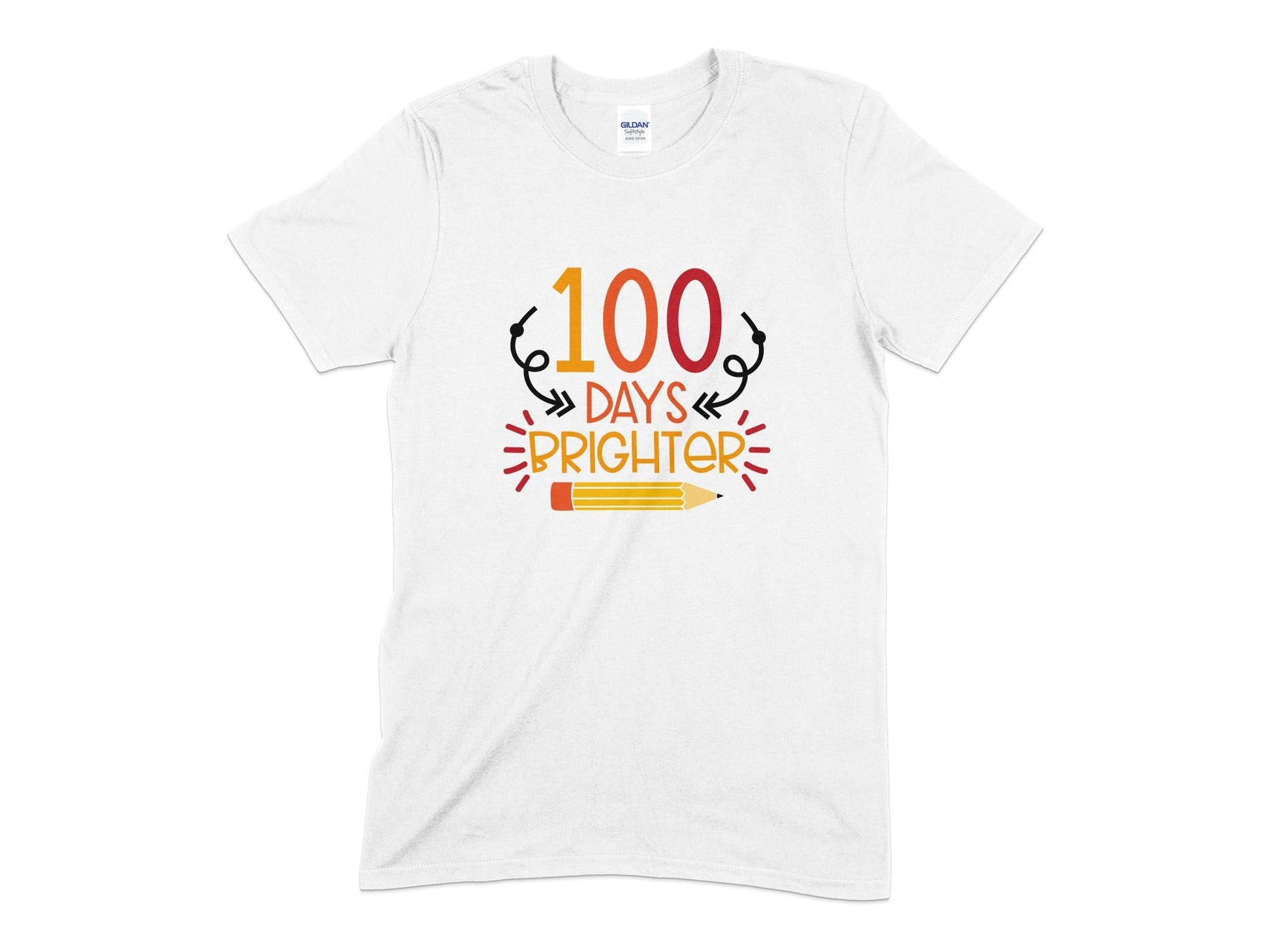 100 days brighter mens womens unisex t-shirt - Premium t-shirt from MyDesigns - Just $21.95! Shop now at Lees Krazy Teez