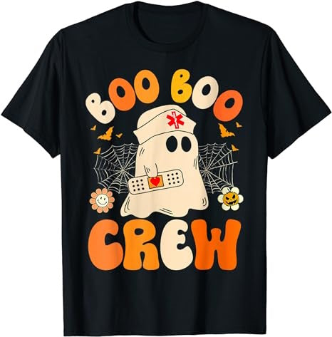 Groovy Boo Boo Crew Nurse Women Halloween Nurse funny T-Shirt - Premium t-shirt from MyDesigns - Just $16.95! Shop now at Lees Krazy Teez