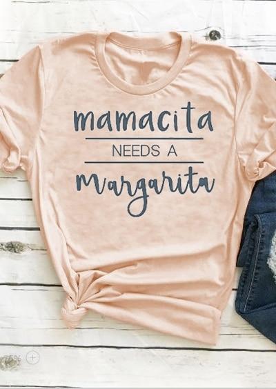 Chic Summer Vibes: Casual Short Sleeve Women's T-Shirt - 'Mamacita Needs A Margarita - Premium t-shirt from eprolo - Just $19.95! Shop now at Lees Krazy Teez