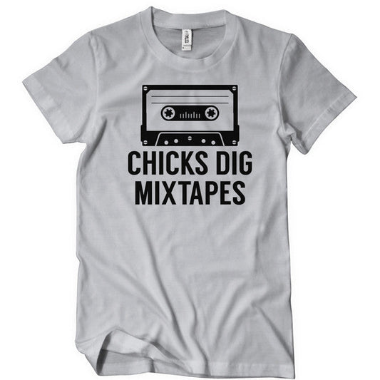 Chicks dig mixtapes 90s vintage hip hop t-shirt - Premium t-shirt from Lees Krazy Teez - Just $19.95! Shop now at Lees Krazy Teez