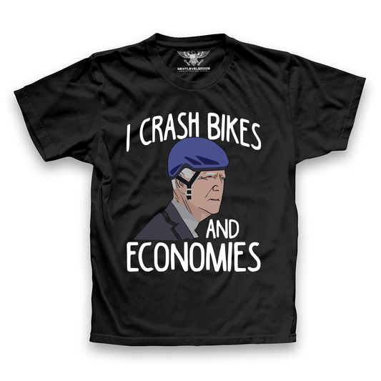 I crash bikes and economies biden men's t-shirt - Premium t-shirt from MyDesigns - Just $16.95! Shop now at Lees Krazy Teez