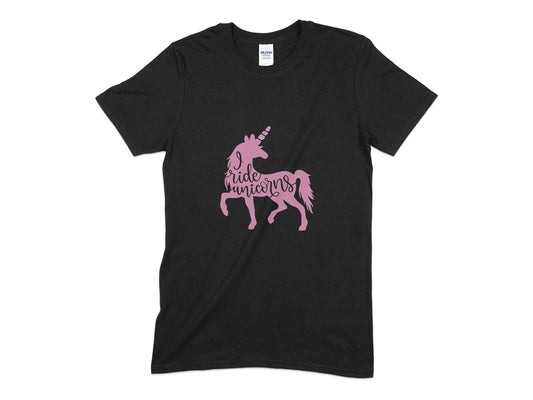 I ride unicorns womens Mens Women's t-shirt - Premium t-shirt from MyDesigns - Just $19.95! Shop now at Lees Krazy Teez
