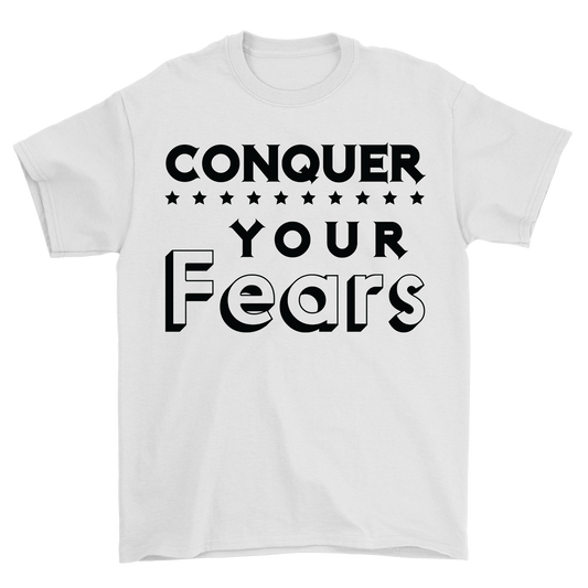 Conquer Your Fears t-shirt - Premium t-shirt from MyDesigns - Just $19.95! Shop now at Lees Krazy Teez