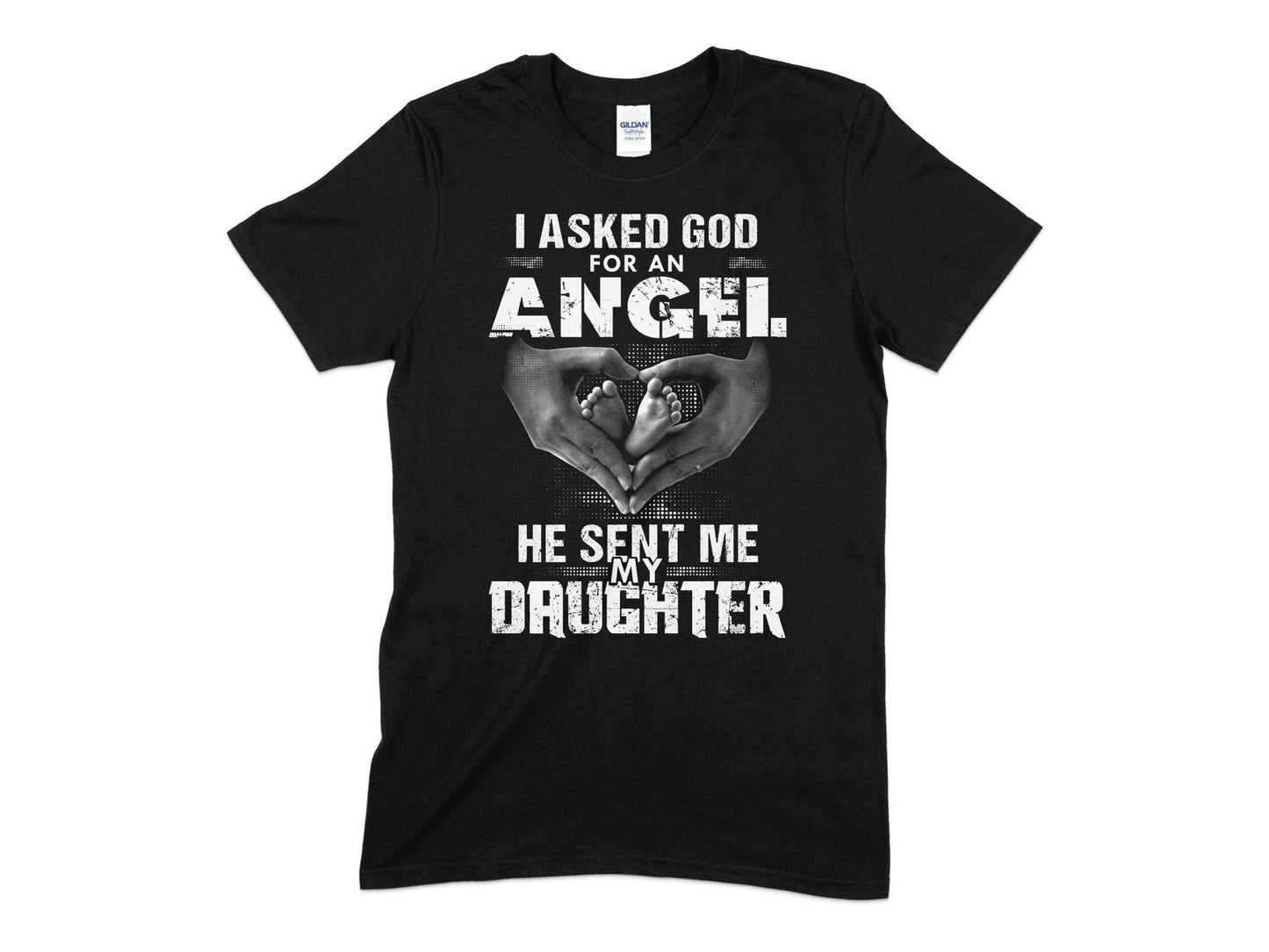 I asked God for an angel he sent me my daughter t-shirt - Premium t-shirt from MyDesigns - Just $19.95! Shop now at Lees Krazy Teez