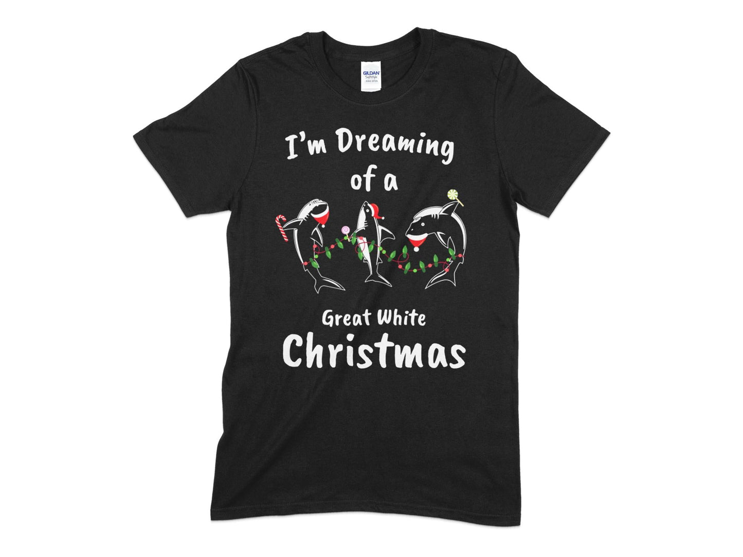I'm dreaming of a great white christmas t-shirt - Premium t-shirt from MyDesigns - Just $19.95! Shop now at Lees Krazy Teez