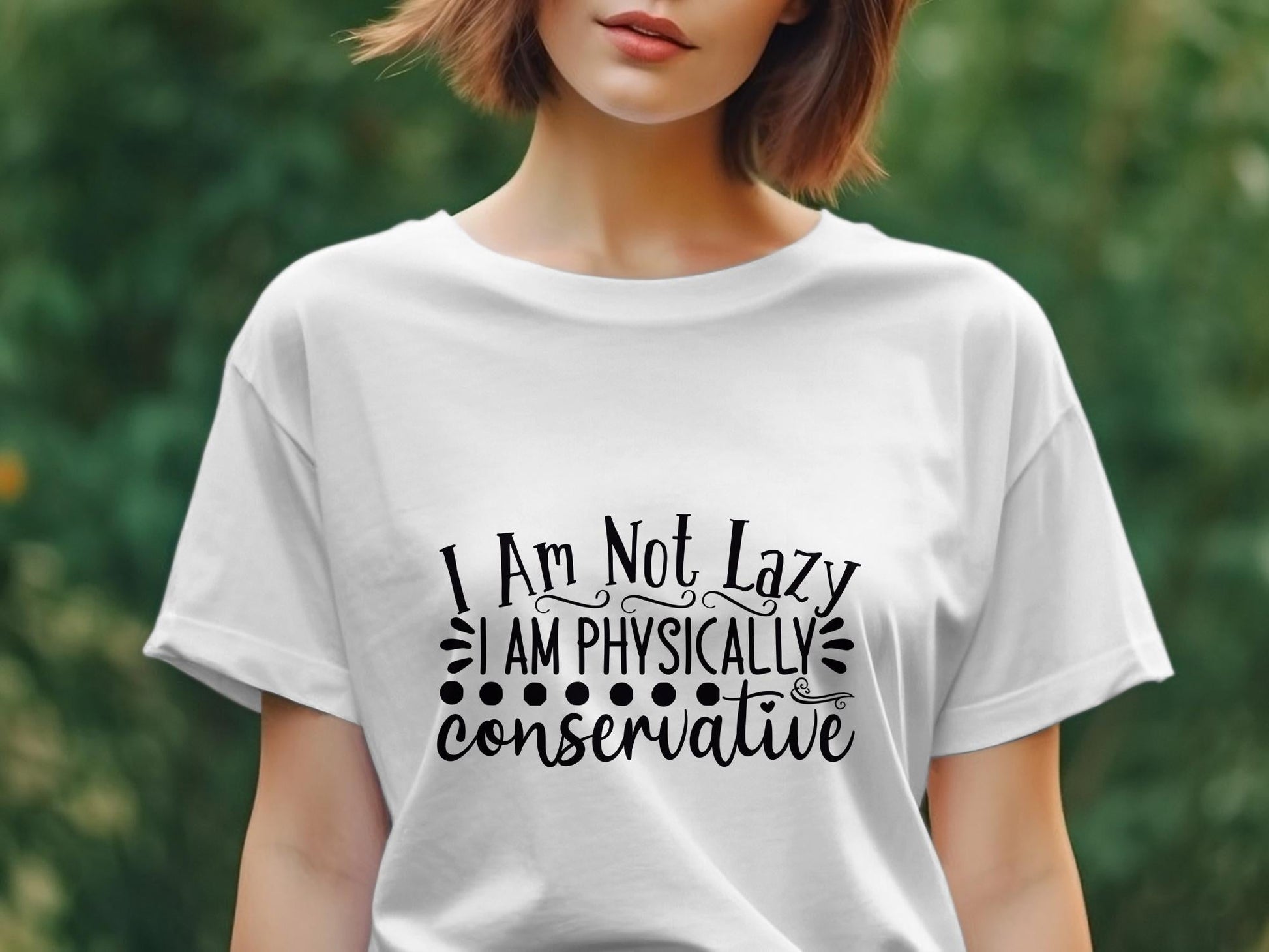 i am not lazy i am physically conservative Women's awesome t-shirt - Premium t-shirt from MyDesigns - Just $19.95! Shop now at Lees Krazy Teez