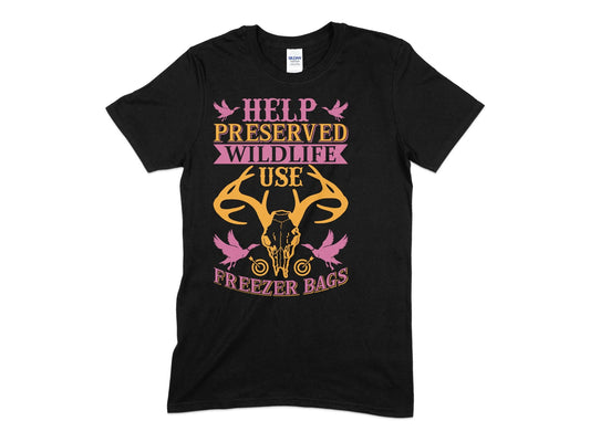 Help preserved wildlife use freezer bags t-shirt - Premium t-shirt from MyDesigns - Just $19.95! Shop now at Lees Krazy Teez