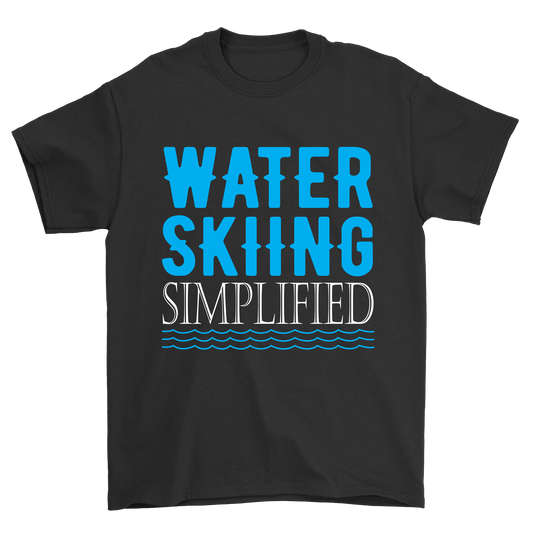 Water Skiing simplified t-shirt - Premium t-shirt from MyDesigns - Just $21.95! Shop now at Lees Krazy Teez