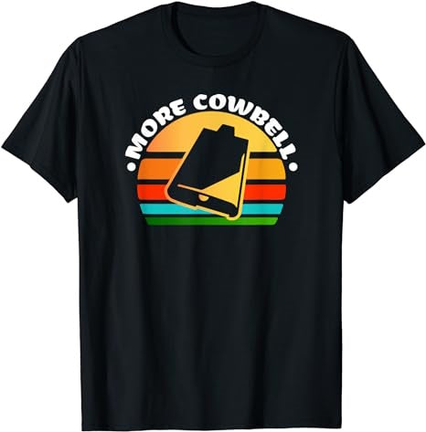 Retro Drummer Gift Vintage More Cowbell T-Shirt - Premium t-shirt from MyDesigns - Just $19.95! Shop now at Lees Krazy Teez