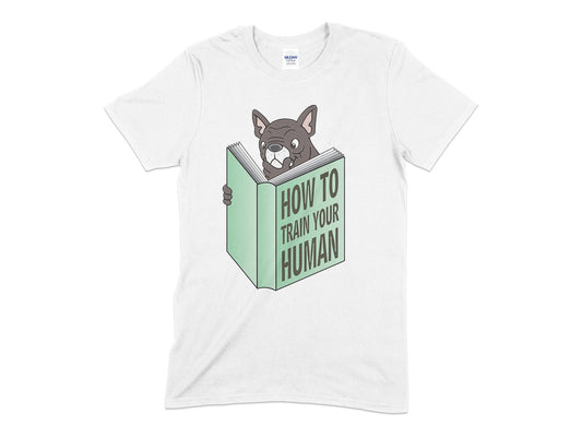 How to train your human funny dog t-shirt - Premium t-shirt from MyDesigns - Just $20.95! Shop now at Lees Krazy Teez