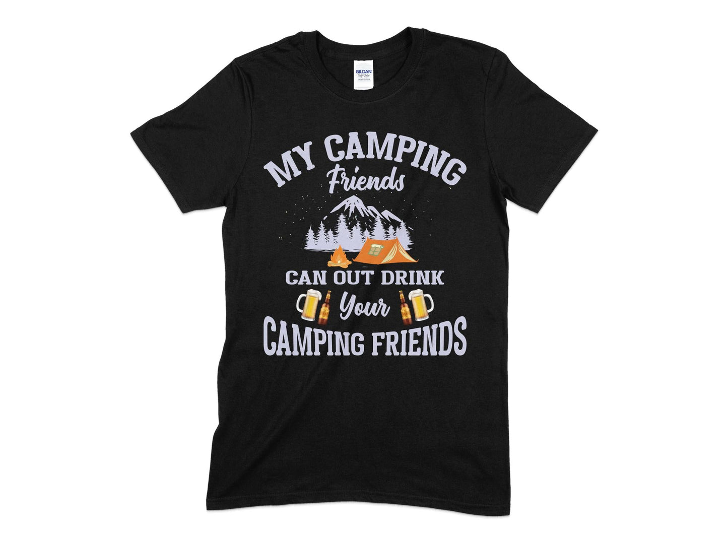 My camping friends can out drink your camping friends hiking tee - Premium t-shirt from MyDesigns - Just $19.95! Shop now at Lees Krazy Teez