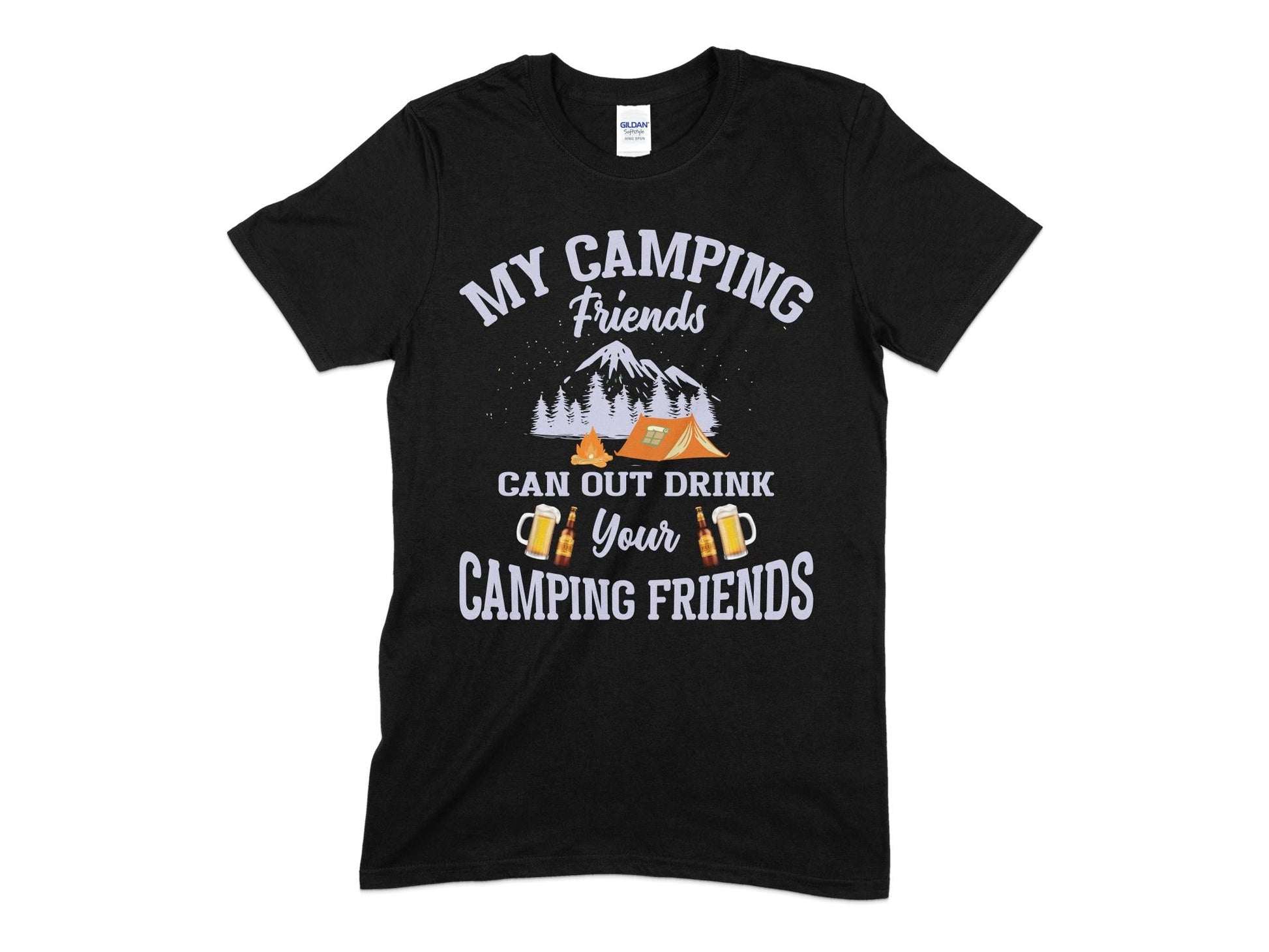 My camping friends can out drink your camping friends hiking tee - Premium t-shirt from MyDesigns - Just $19.95! Shop now at Lees Krazy Teez