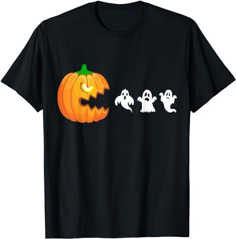 Funny Halloween Pumpkin Eating Ghost t-shirt - Premium t-shirt from Lees Krazy Teez - Just $19.95! Shop now at Lees Krazy Teez