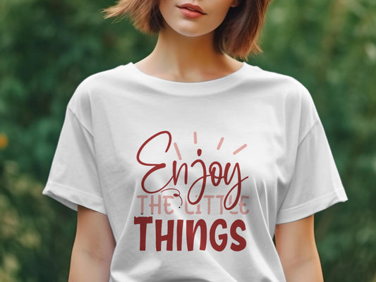 Enjoy The Little Things Women's tee shirt - Premium t-shirt from MyDesigns - Just $19.95! Shop now at Lees Krazy Teez