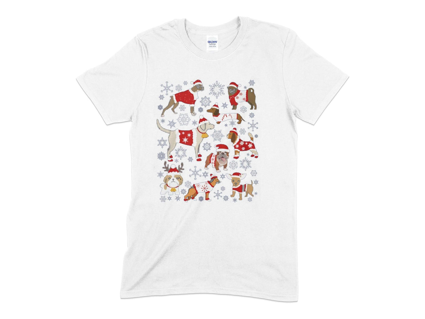 Christmas dog unisex mens womens t-shirt - Premium t-shirt from MyDesigns - Just $20.95! Shop now at Lees Krazy Teez