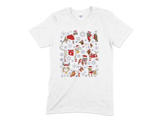 Christmas dog unisex mens womens t-shirt - Premium t-shirt from MyDesigns - Just $20.95! Shop now at Lees Krazy Teez