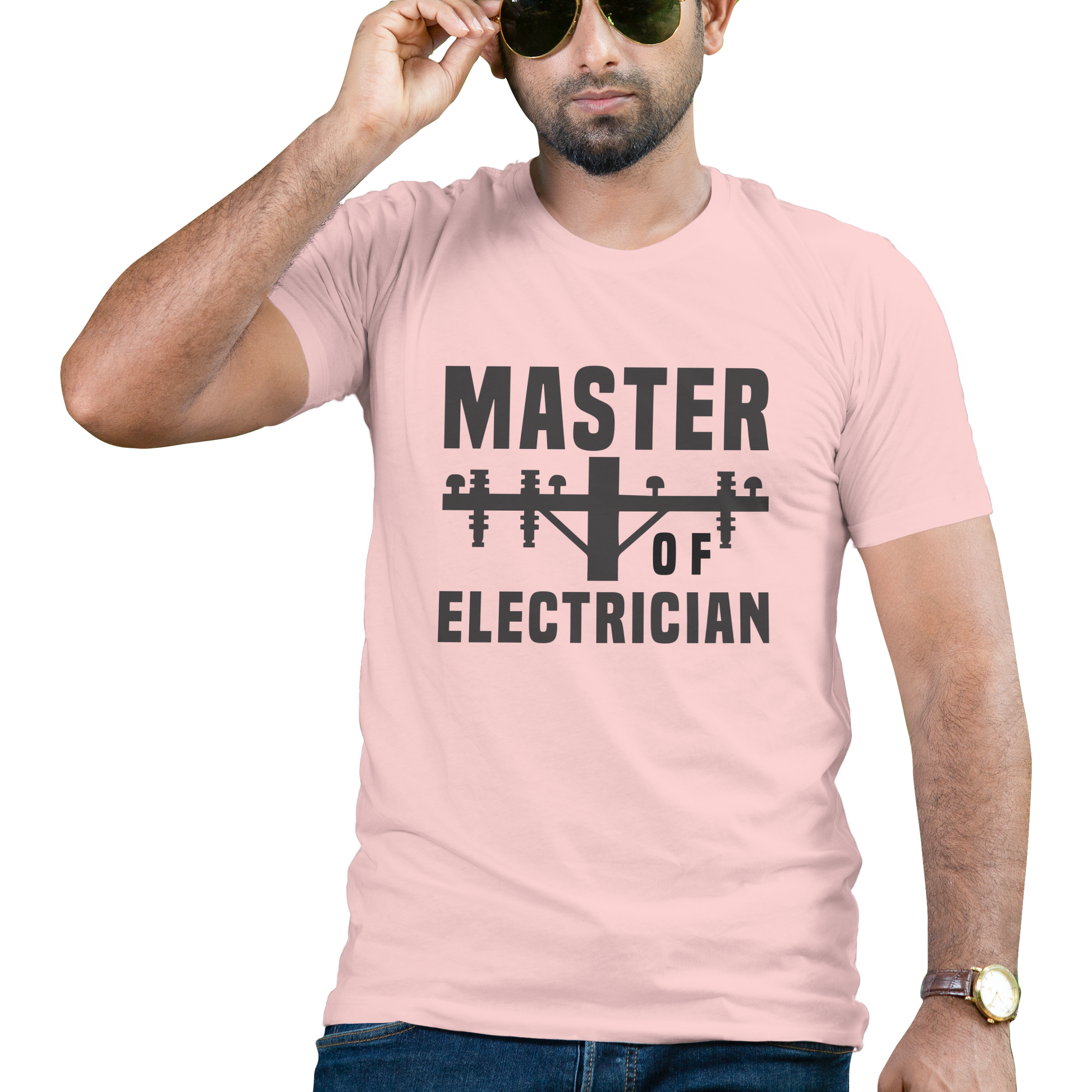 Master of electrician mens t-shirt - Premium t-shirt from MyDesigns - Just $19.95! Shop now at Lees Krazy Teez