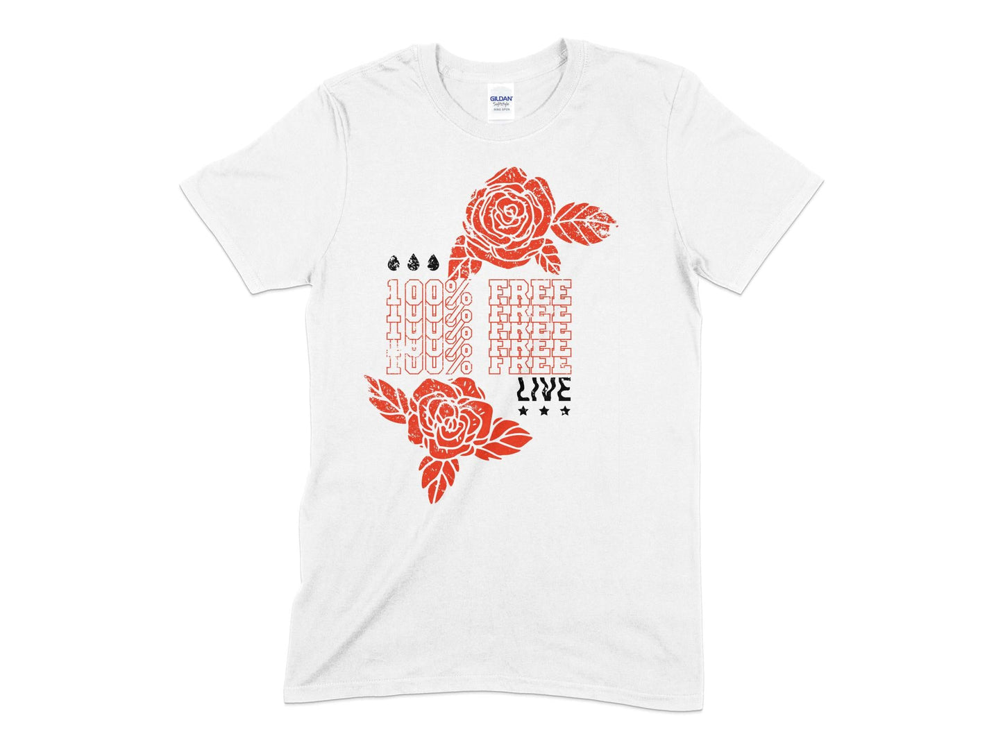 100 free live roses womens t-shirt - Premium t-shirt from MyDesigns - Just $21.95! Shop now at Lees Krazy Teez