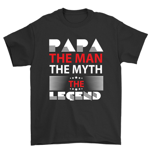 Papa the man the myth the legend t-shirt - Premium t-shirt from MyDesigns - Just $21.95! Shop now at Lees Krazy Teez