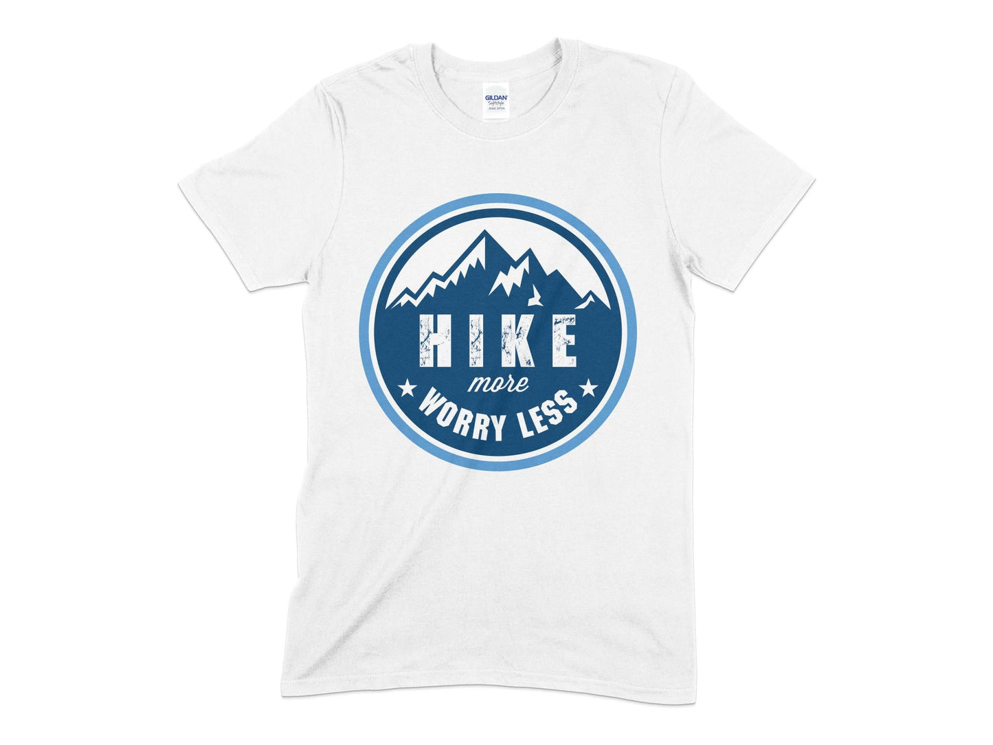 hike more worry less t-shirt - Premium t-shirt from MyDesigns - Just $18.95! Shop now at Lees Krazy Teez