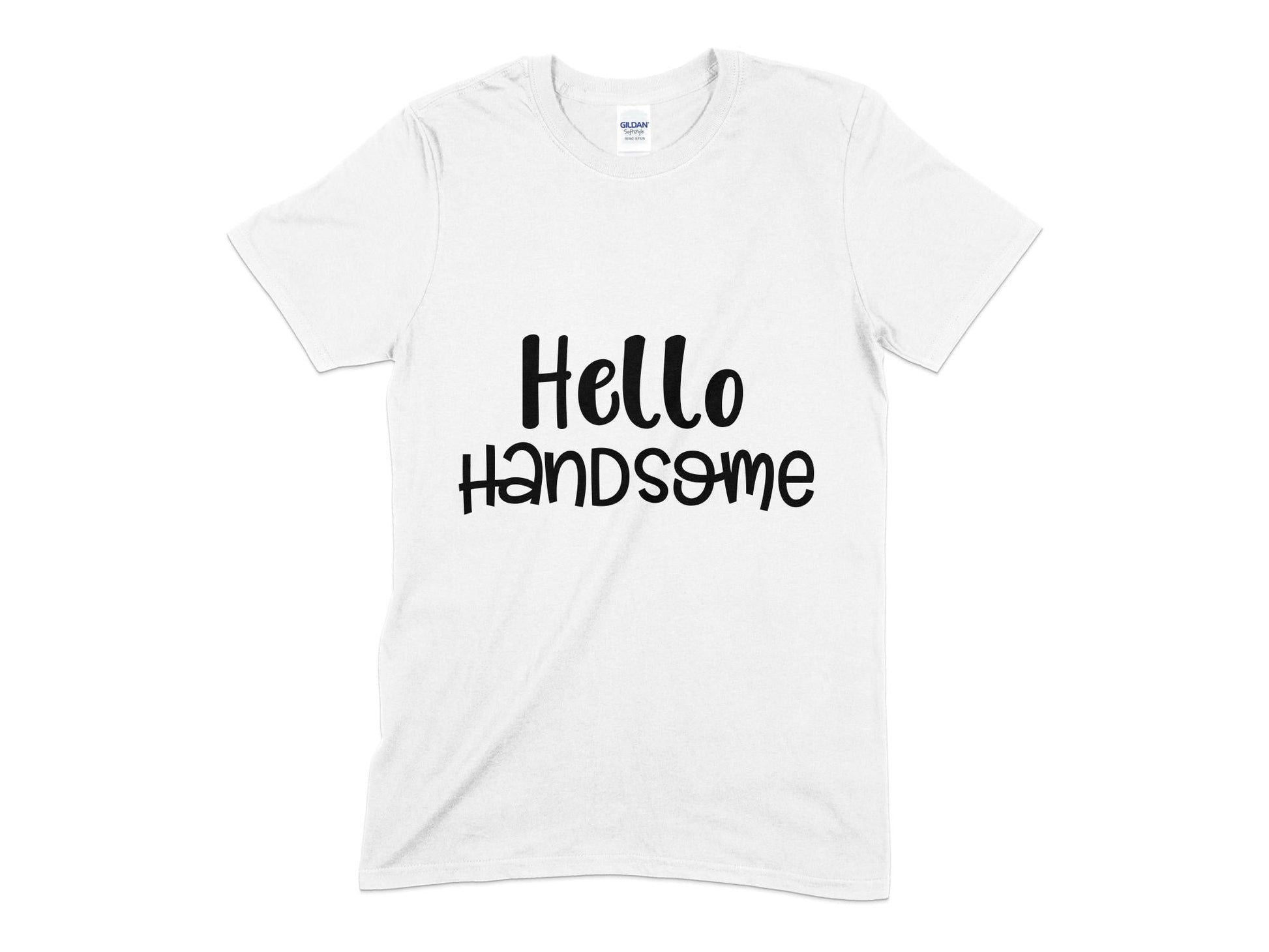 Hello Handsome t-shirt - Premium t-shirt from MyDesigns - Just $19.95! Shop now at Lees Krazy Teez