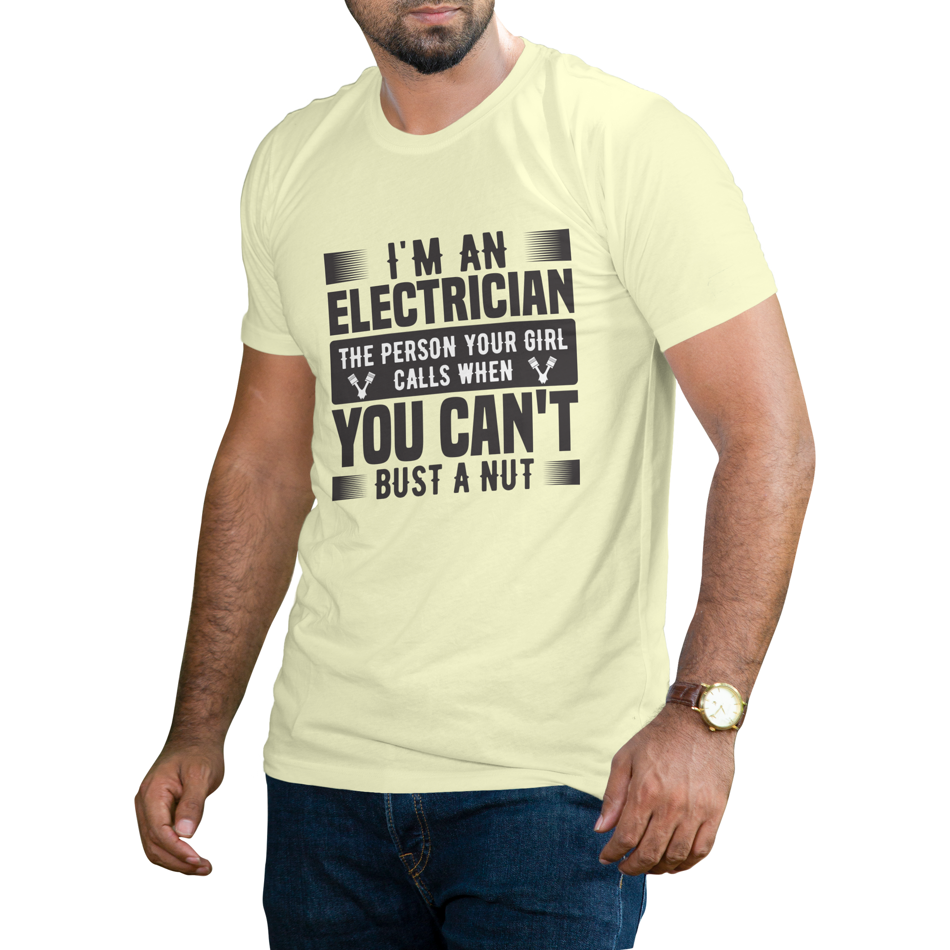 Im an electrician you cant bust a nut t-shirt - Premium t-shirt from MyDesigns - Just $16.95! Shop now at Lees Krazy Teez