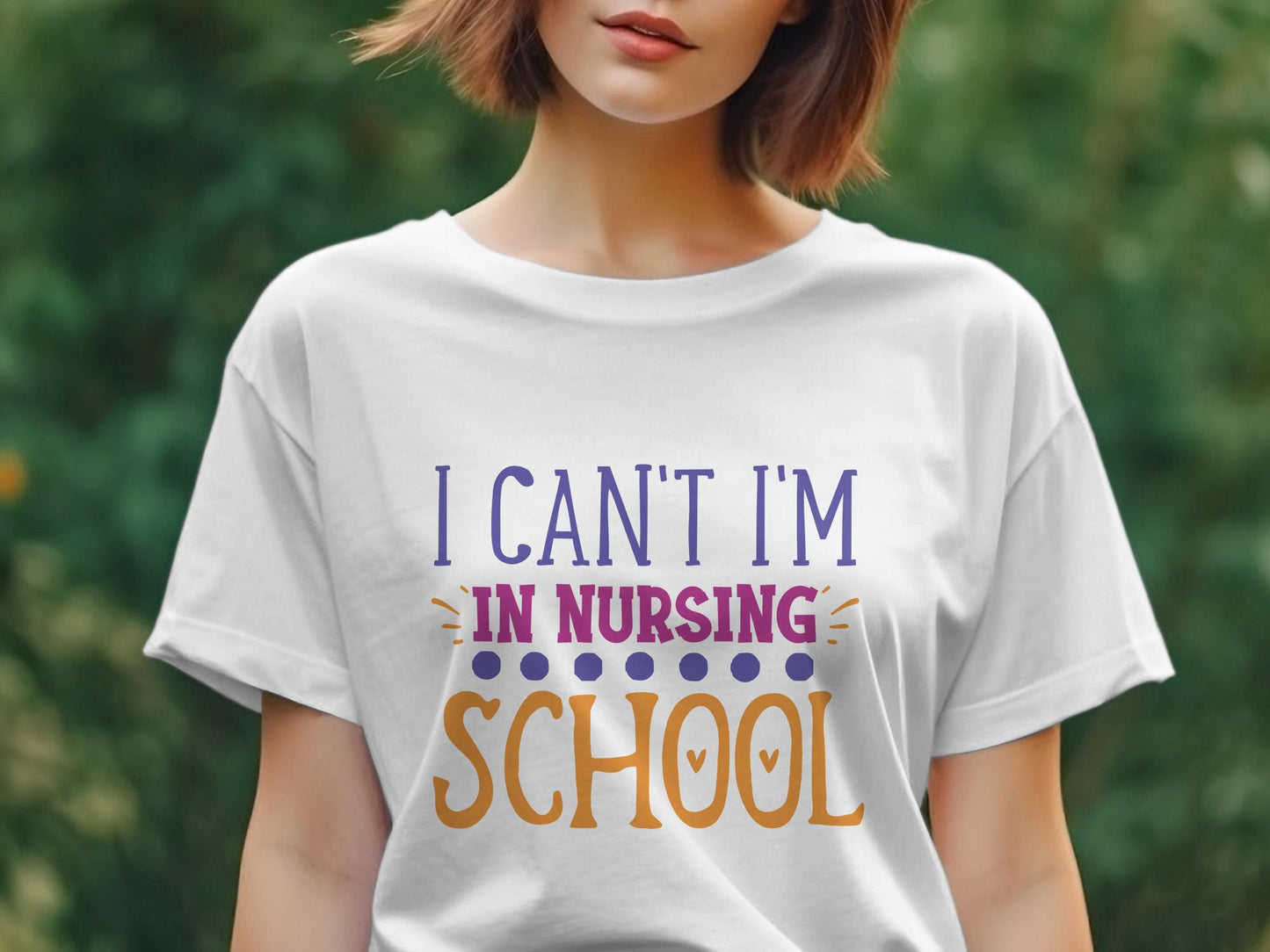 i can't i'm in nursing school Women's awesome t-shirt - Premium t-shirt from MyDesigns - Just $19.95! Shop now at Lees Krazy Teez