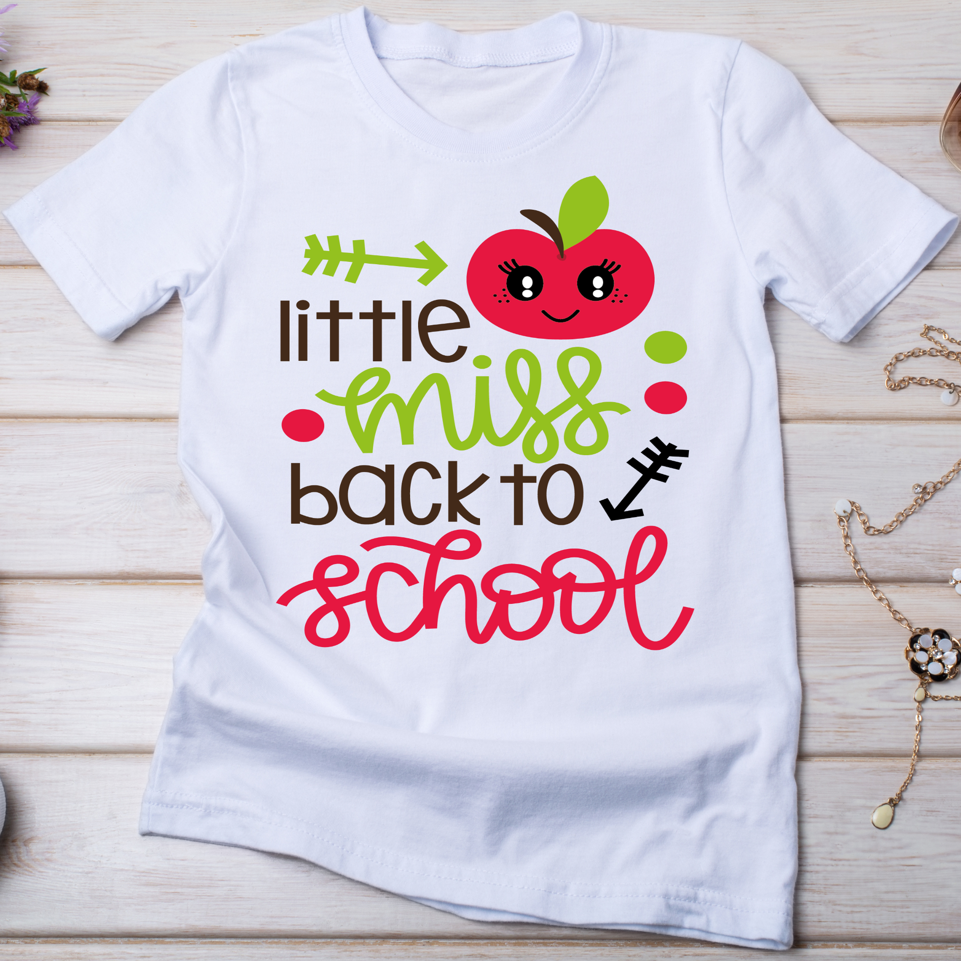 Little miss back to school youth girl t-shirt or bodysuit gift - Premium t-shirt from MyDesigns - Just $21! Shop now at Lees Krazy Teez