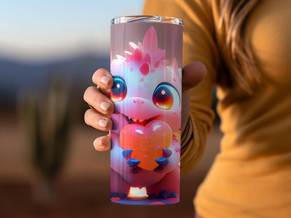 Cute vector monster tumbler wrap 20oz skinny tumbler - Premium tumbler from MyDesigns - Just $26.95! Shop now at Lees Krazy Teez