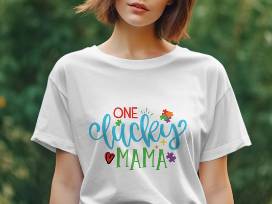 one lucky mama Women's awesome t-shirt - Premium t-shirt from MyDesigns - Just $21.95! Shop now at Lees Krazy Teez