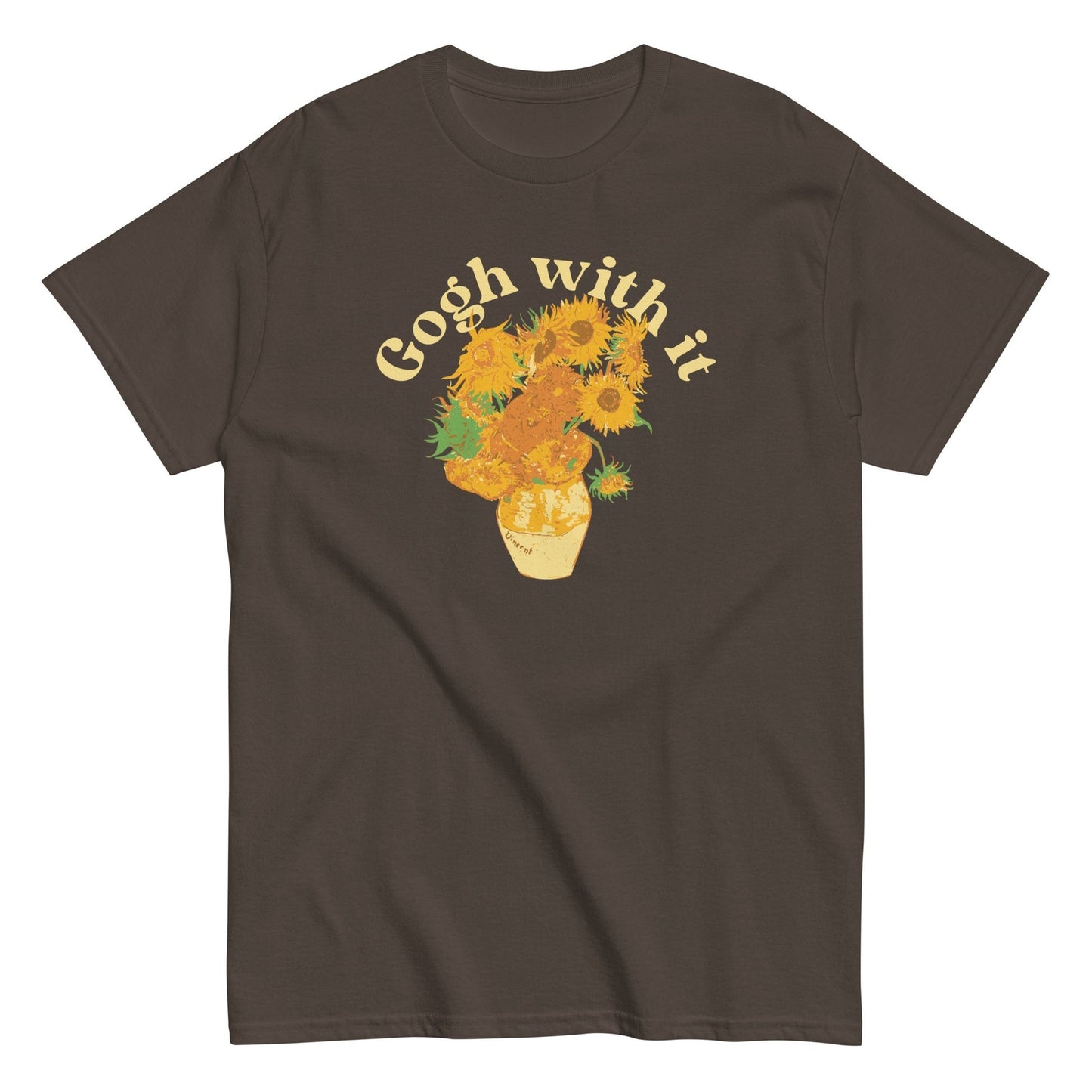 Gogh with it plant funny hilarious t-shirt - Premium t-shirt from MyDesigns - Just $19.95! Shop now at Lees Krazy Teez