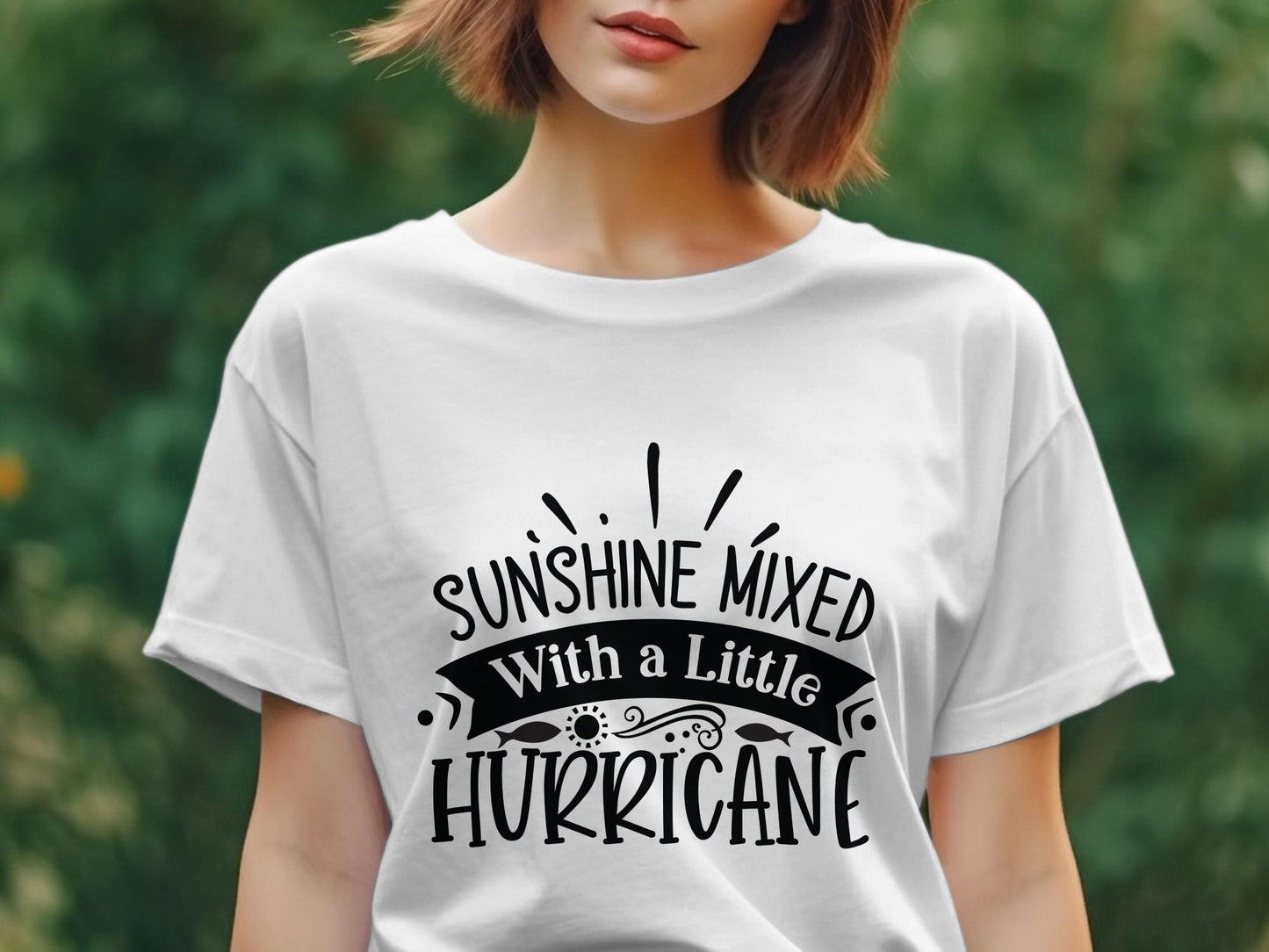 Sunshine Mixed With a Little hurricane Women's awesome tee - Premium t-shirt from MyDesigns - Just $19.95! Shop now at Lees Krazy Teez