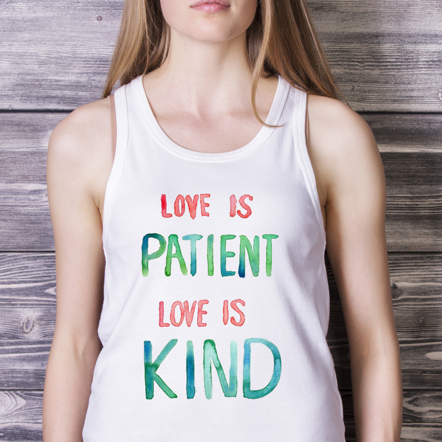 Love is patient love is kind Women's tank top - Premium t-shirt from MyDesigns - Just $21! Shop now at Lees Krazy Teez