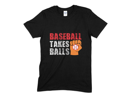 Baseball takes balls sports t-shirt - Premium t-shirt from MyDesigns - Just $19.95! Shop now at Lees Krazy Teez