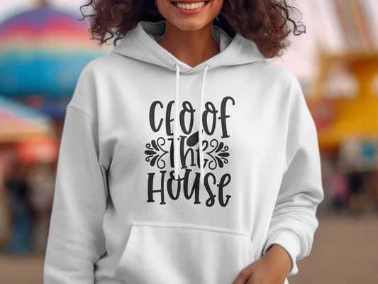 CEO Of The House Women's funny hoodie - Premium Hoodie from MyDesigns - Just $39.95! Shop now at Lees Krazy Teez